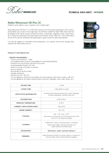 Oil Plus 2C - Technical Data Sheet