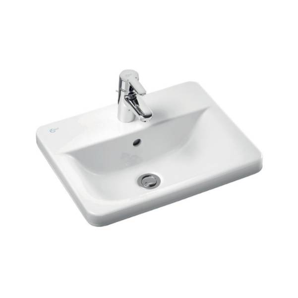 Concept Cube 50 cm Countertop Washbasin One Taphole
