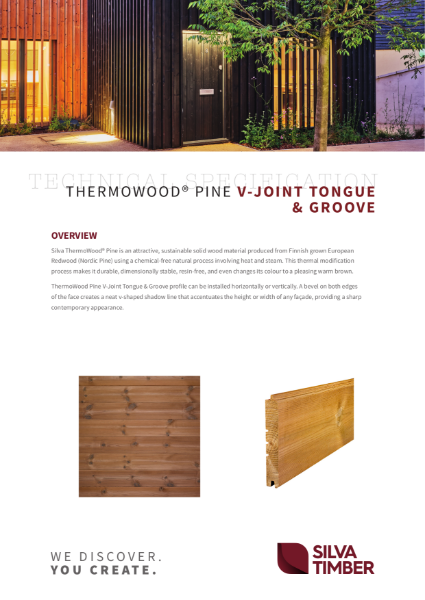 ThermoWood Pine V-Joint Tongue & Groove