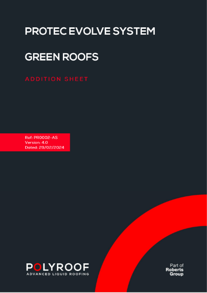 Green Roof Addition Sheet - Protec Evolve