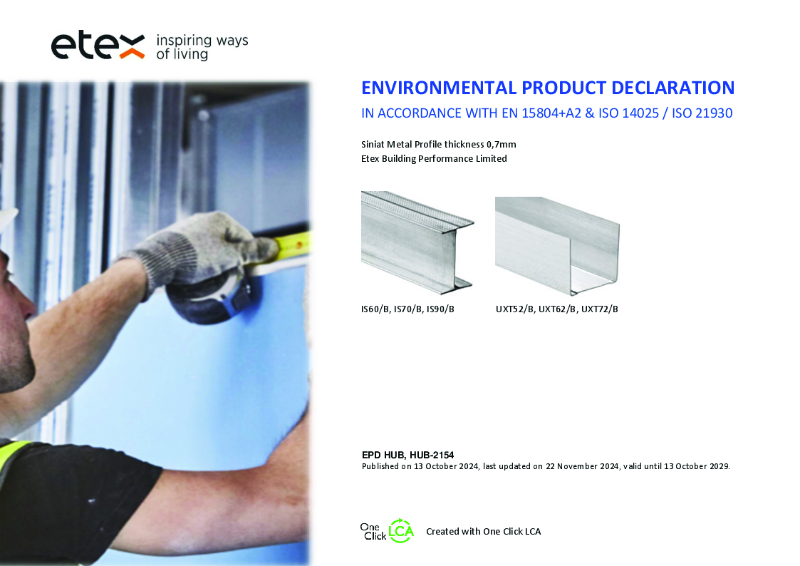 EPD - Siniat Metal Profiles 0.7mm