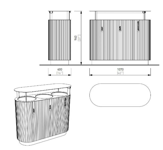 Quinbin Litter Bin - Litter Bins