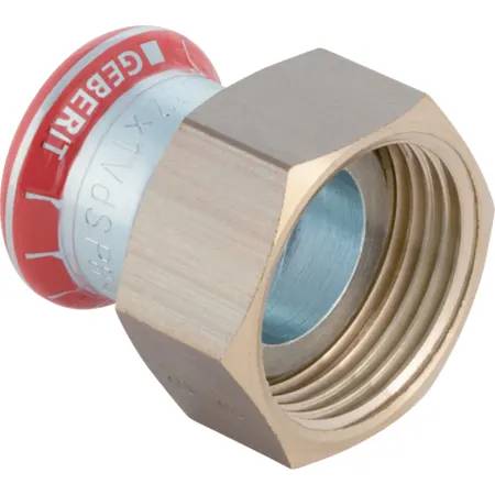 Geberit Mapress Carbon Steel Adaptor With Union Nut