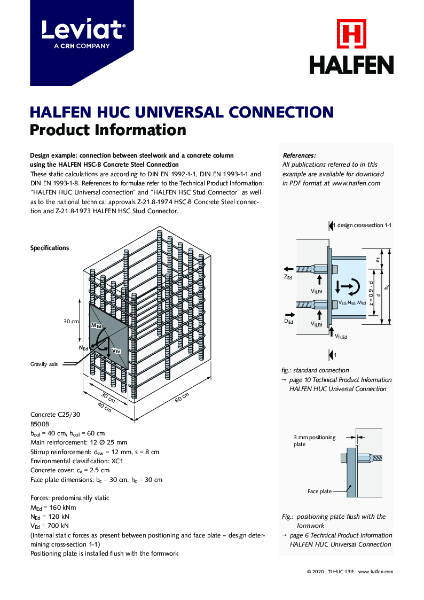 Halfen HUC Universal Connection - Design Examples