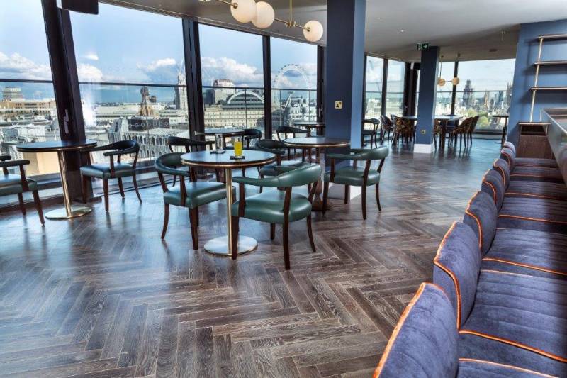 Tough finish for wood floor in rooftop bar