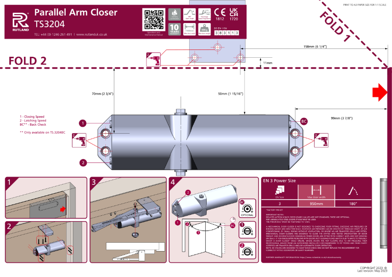 TS.3204 Fitting Instructions – Push side (parallel arm)