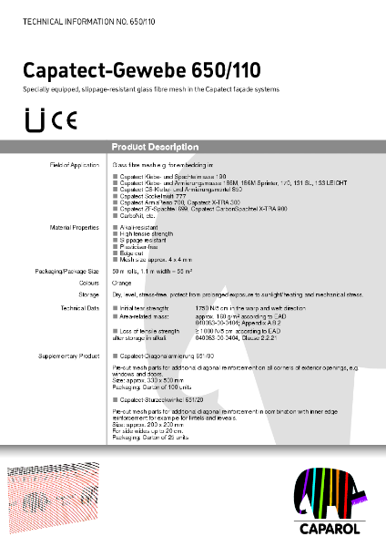 Capatect Gewebe 650 TI_650_CT_EN