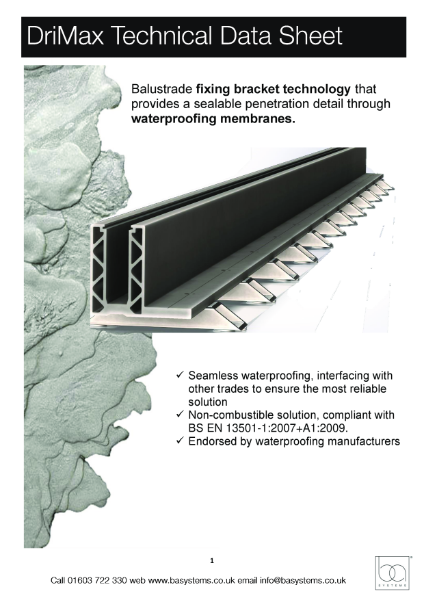 BA Systems - DriMax Technical Data Sheet