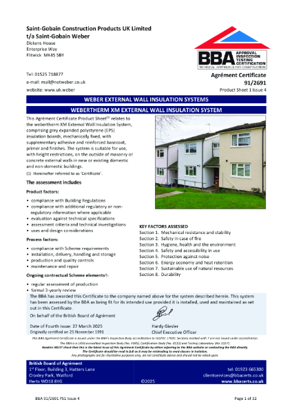 BBA Agrément Certificate