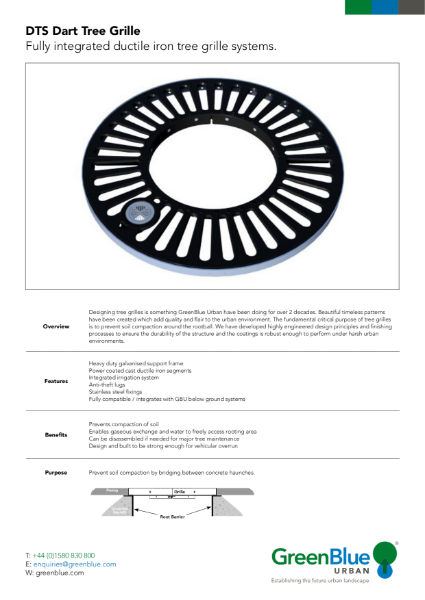 GBU DTS Dart Tree Grille Datasheet