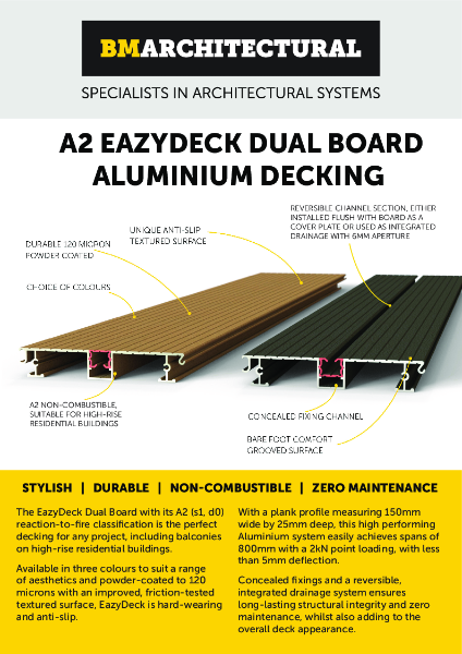 A2 EazyDeck Dual Board Aluminium Decking