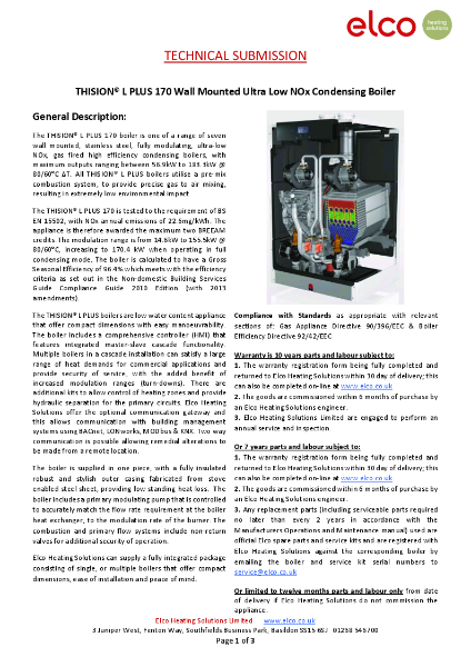 Technical Submission - THISION L PLUS 170