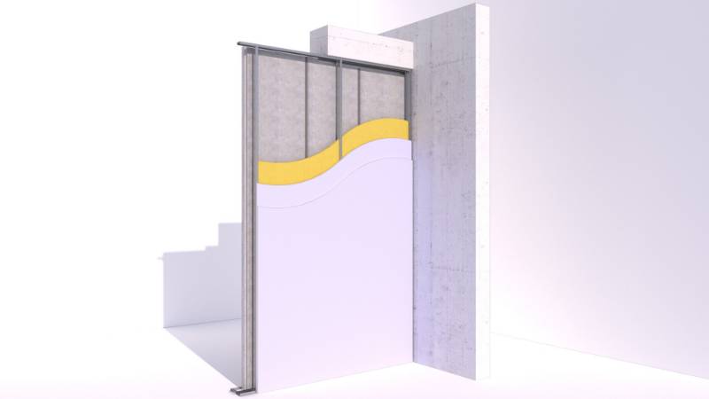 Hybrid Specwall, Acoustic, Fire Rated Party Wall Panel Systems for Internal Separating Walls SP75-HB-001