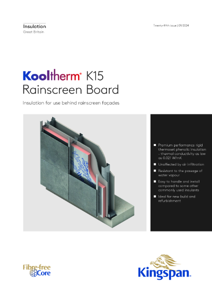 Kingspan Kooltherm K15 Rainscreen Board brochure