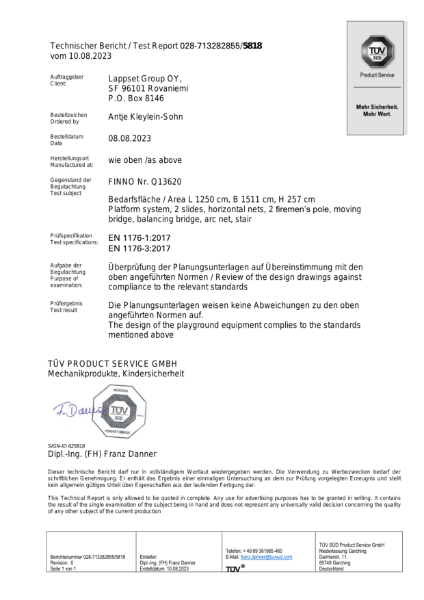 TUV - Safety and Quality Report