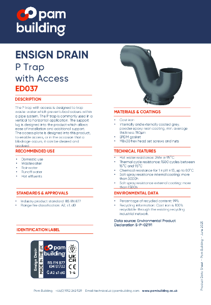 ED037 - P TRAP WITH ACCESS