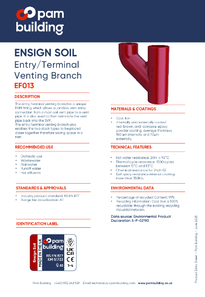 EF013 - Entry-Terminate Venting Branch