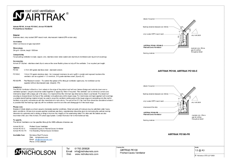 AIRTRAK PE Technical Data Sheet