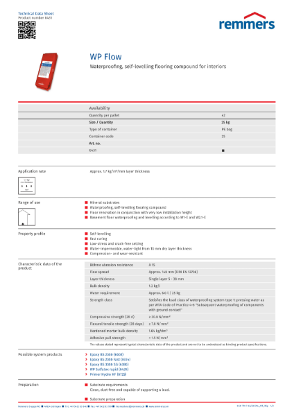 Technical Data Sheet - WP Flow