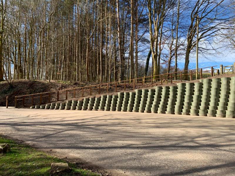 Retaining Wall, Webwall, Doune Castle, Stirlingshire, UK