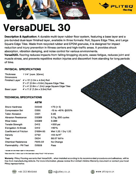 VersaDUEL30 Product Data Sheet