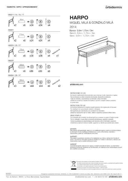 Harpo Bench Installation Manual