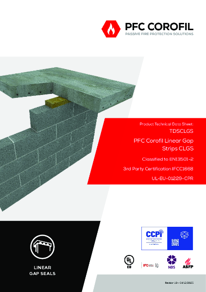 TDSCLGS PFC Corofil Linear Gap Strips CCLGS Datasheet [Rev 1.9]