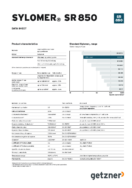 Data Sheet Sylomer® SR 850 EN