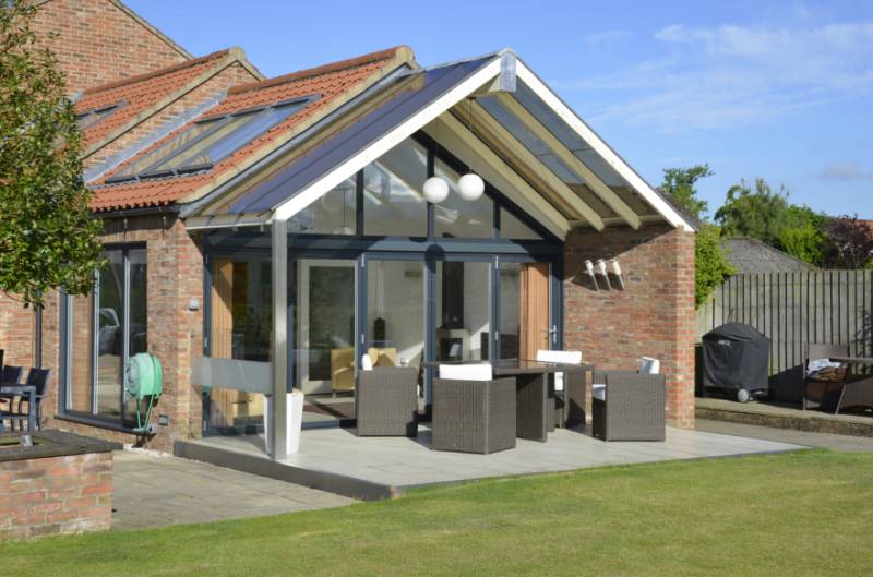 Self-built Yorkshire family home, featuring Reynaers bi-folding aluminium doors