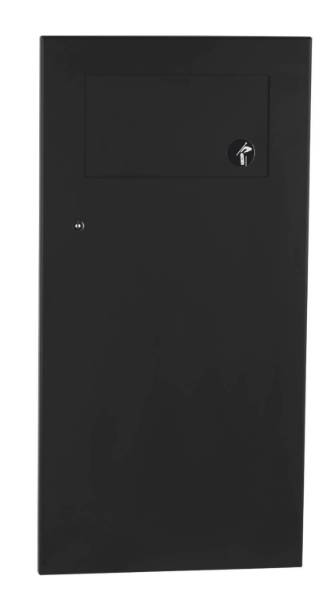 Recessed Waste Receptacle with Disposal Door, Matte Black, B-35633.MBLK - Waste Receptacle