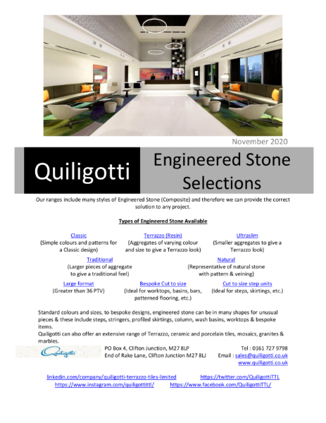 Quiligotti Engineered Stone Selections