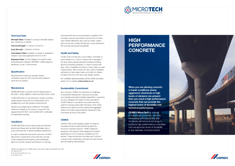 Microtech - High Performance Concrete