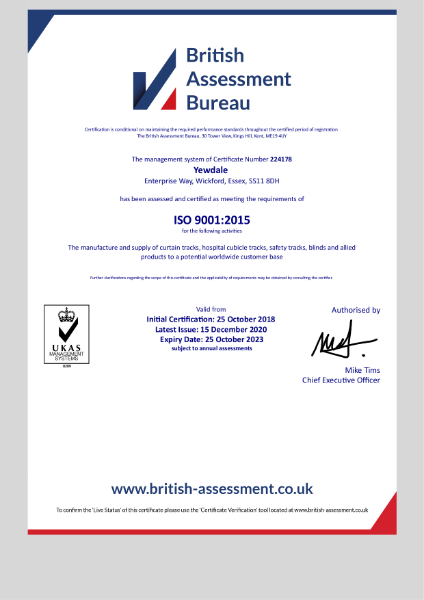 ISO 9001:2015 certificate