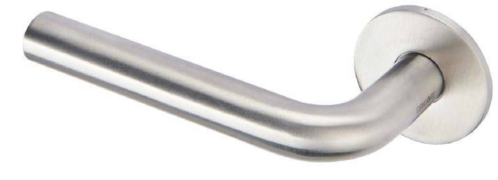 Round Lever Handle on Slimline Rose - Door Handles (CH298) - lever handles