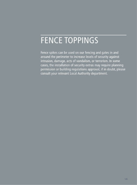 Fence Toppings and PIDS