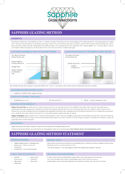 Glazing Method Slim Double Glazed Units