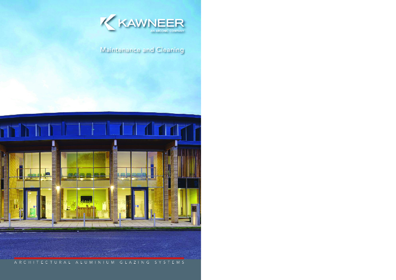 Kawneer Maintenance and Cleaning Brochure