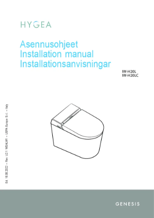 Asennus Hygea Genesis - Asennusohjeet