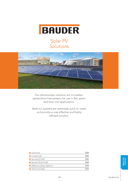 BauderSOLAR PV Systems - Bauder