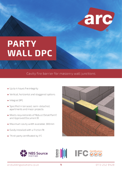 Party Wall DPC Data Sheet