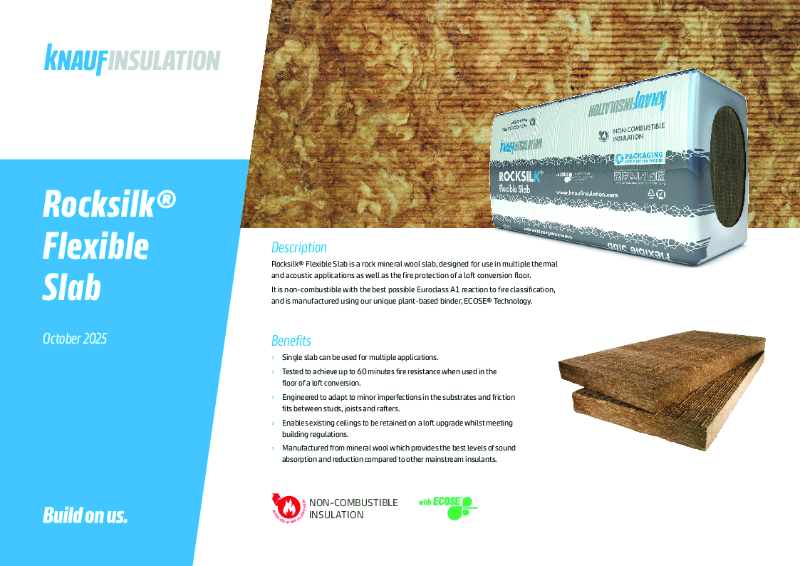 Knauf Insulation Rocksilk® Flexible Slab - Product Datasheet
