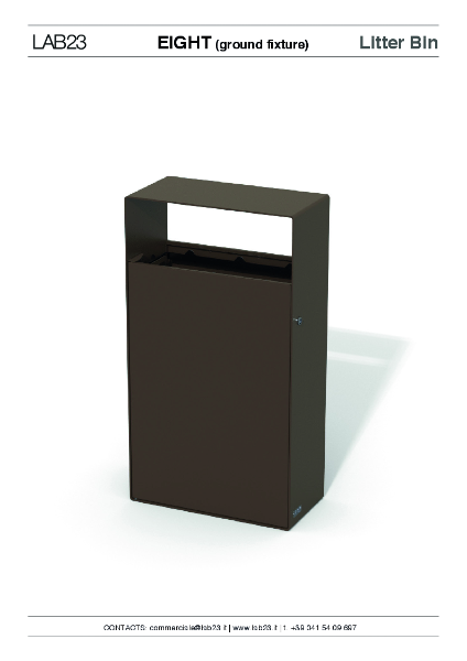 All Urban - Litter Bins - Eight Steel - Data Sheet