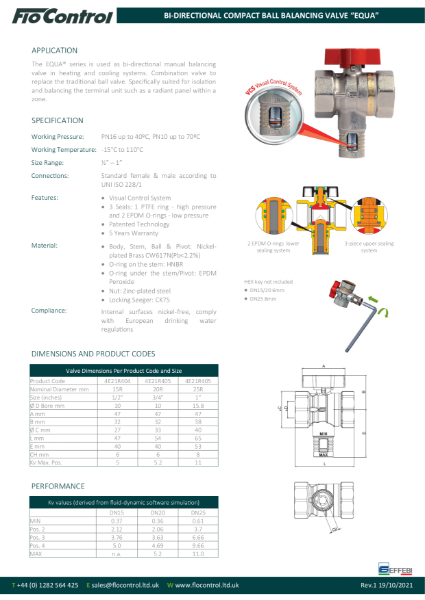 FloControl Equa Ball Balancing Valve