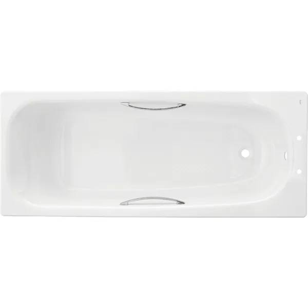 Twyford Shallow Rectangular Bathtub, Antislip Surface, With Feet And Handles