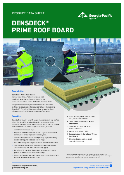 DensDeck® Prime Roof Board - Product Data Sheet