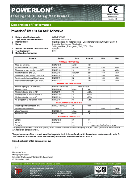 Powerlon UV Facade 160 SA DoP R4-3