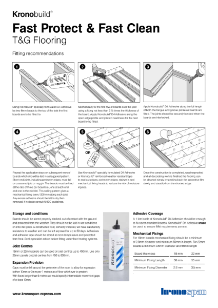 Kronobuild® Fast Clean & Fast Protect Fitting Guide