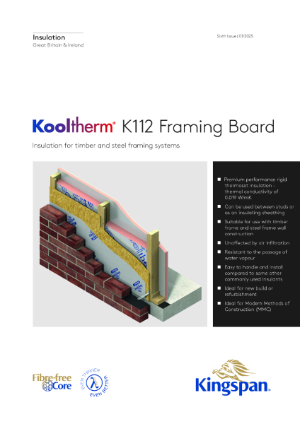 Kingspan Kooltherm K112 Framing Board brochure