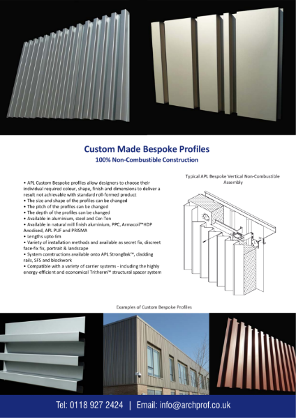 APL Cladding - Custom Bespoke Profiles - System Summary