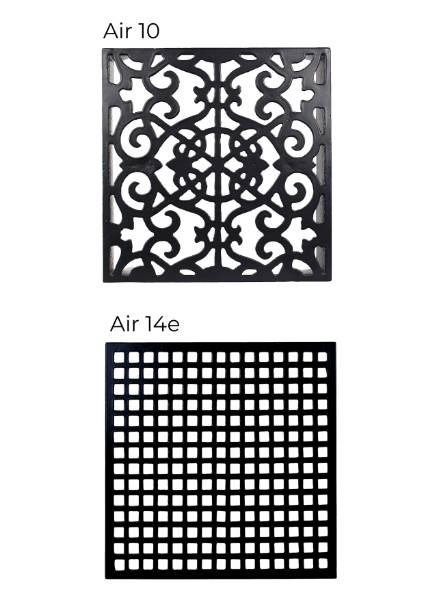 Air bricks - cast iron and aluminium 9" x  9" (225 mm x 225 mm) square.  External or internal ventilation airbrick.  - Cast Iron and Aluminium Air Bricks